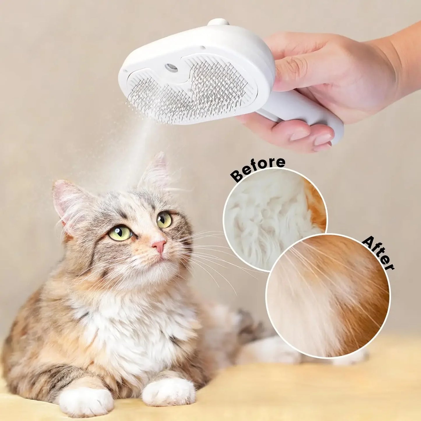 Pet Spray Grooming Comb: Steam-Powered Cleaning & Grooming Solution