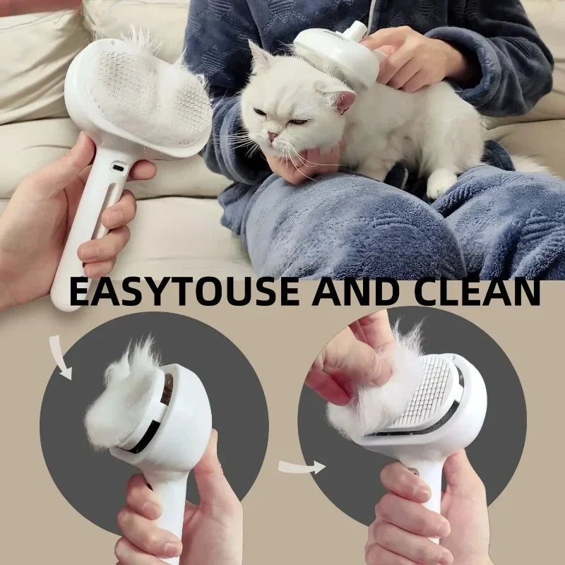 Pet Spray Grooming Comb: Steam-Powered Cleaning & Grooming Solution