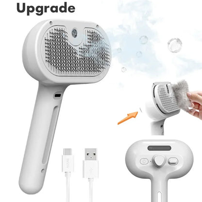 Pet Spray Grooming Comb: Steam-Powered Cleaning & Grooming Solution